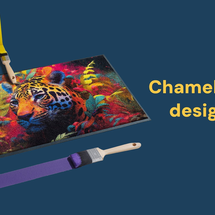 Handwerk trifft Design - Chamelion's exotische Motive auf unseren Fußmatten