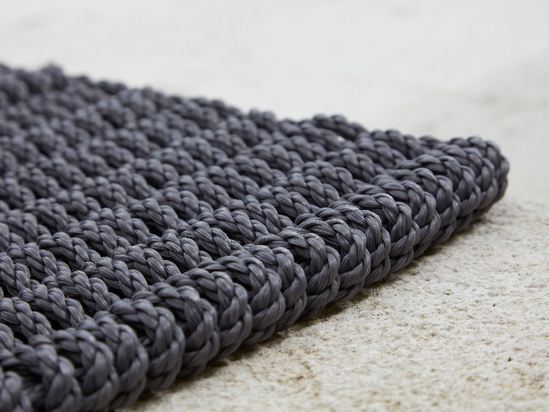 Outdoor Fußmatte grau Nahaufnahme