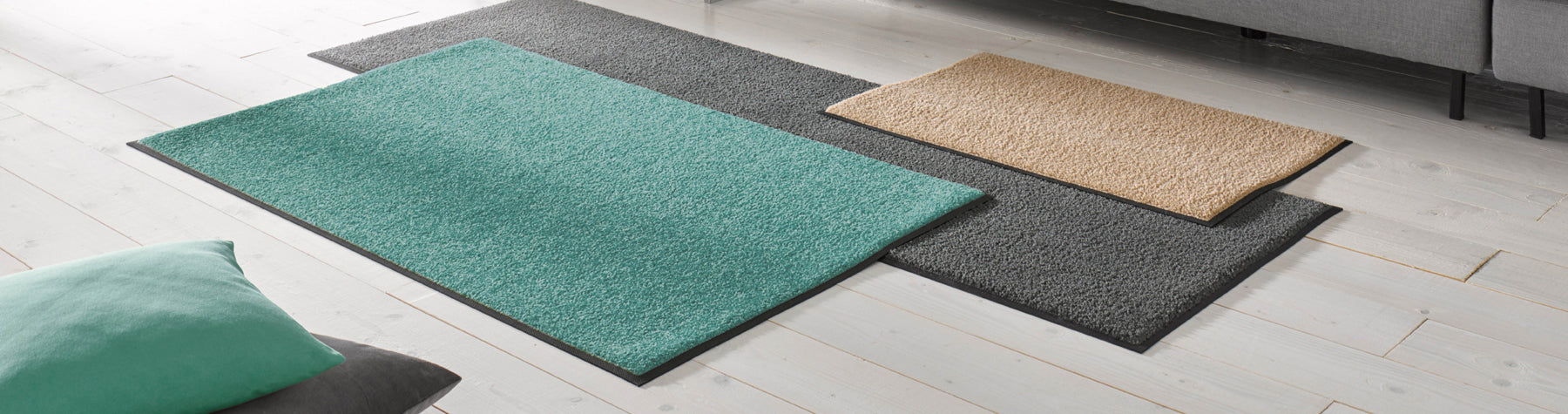 Übersicht an einfarbigen Fußmatten