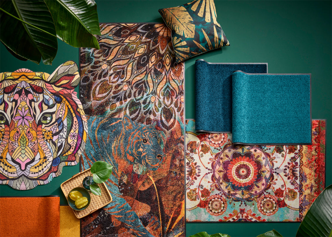 Fußmatten der Marke wash+dry im Jungle-Look