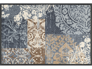 grau-beige Fußmatte mit Ornamenten