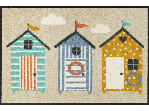 Fußmatte mit 3 Strandhäuschen