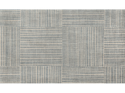 Fußmatte mit grauen und braunen Linien in rechteckigen Formen