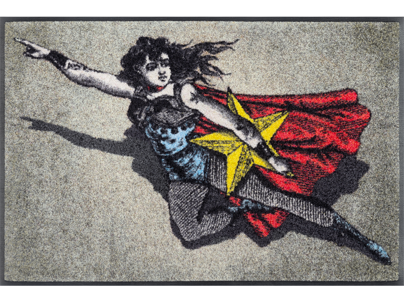 Fußmatte mit Frau und Stern