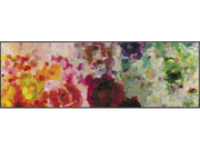 Fußmatte mit aquarell-farbenem Blumenmuster in rot, pink, gelb, violett