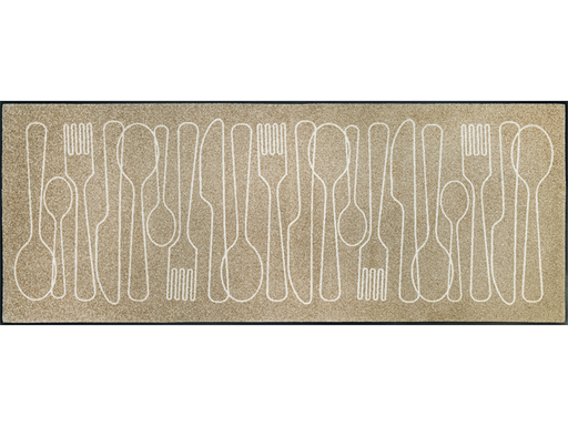 Fußmatte für die Küche mit Besteck-Motiven