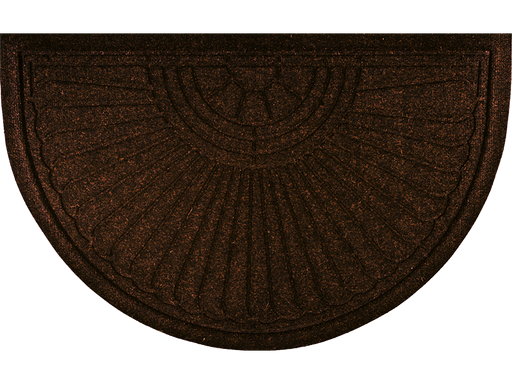 halbrunde dunkelbraune Fußmatte