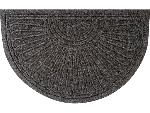 halbrunde dunkelgraue Fußmatte