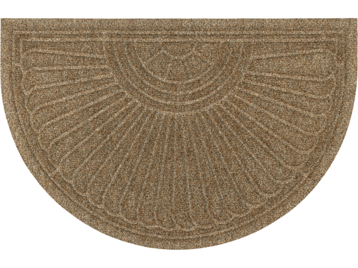 halbrunde taupefarbene Fußmatte