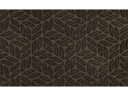 Fußmatte mit Blättermuster in dunkelbraun