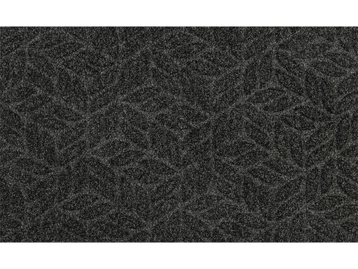 Fußmatte mit dunkelgrauen Blättermuster