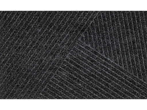 dunkelgraue Fußmatte mit Linienstruktur
