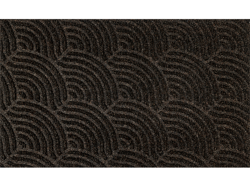 Fußmatte mit dunkelbraunen, halbrunden Linien