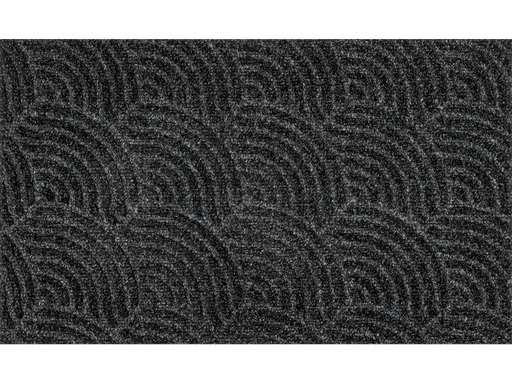 Fußmatte mit dunkelgrauen, halbrunden Linien