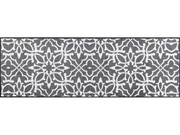 grau, weiß gemusterte Fußmatte