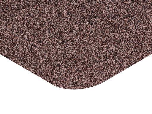 Eckansicht der Fußmatte in Farbe Kaffee