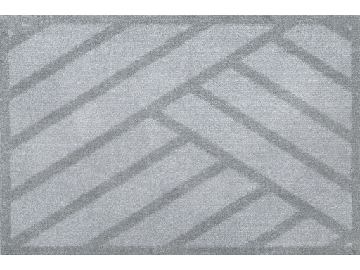Fußmatte mit grauem Streifenmuster