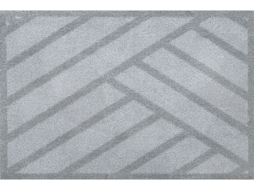 Fußmatte mit grauem Streifenmuster