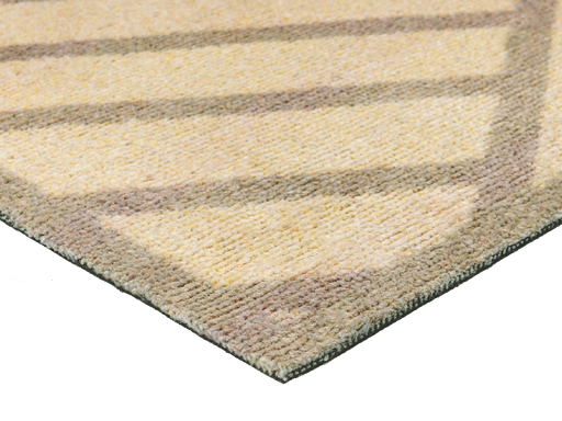 Eckansicht der Fußmatte mit sand-beigen Streifen