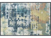 Fußmatte mit blau, grünem abstraktem Muster