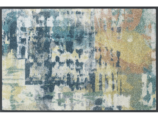 Fußmatte mit blau, grünem abstraktem Muster