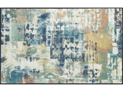 Fußmatte mit blau, grünem abstraktem Muster