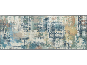 Fußmatte mit blau, grünem abstraktem Muster