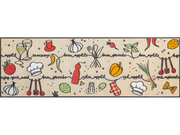 Läufer für die Küche mit Küchenutensilien