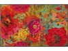 Fußmatte mit rotem Blumenmotiv
