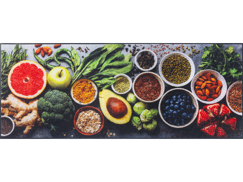 Küchenläufer mit Essensmotiven