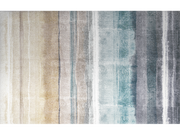 Fußmatte mit beige-blauen Streifenmuster