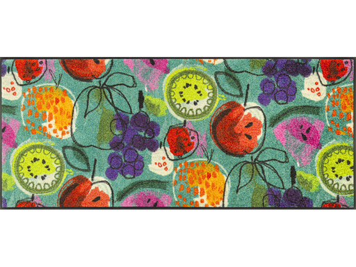 Läufer mit buntem Obst