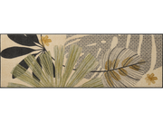 Fußmatte mit grün-beigem Pflanzenmuster