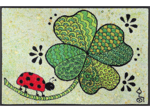 Fußmatte mit Klee und Marienkäfer