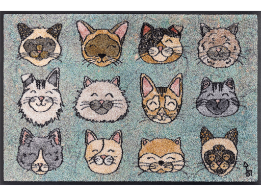 Fußmatte mit Katzenköpfen