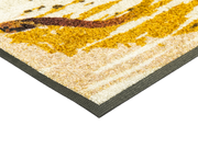 Eckansicht der Fußmatte mit Ginkgo Blatt