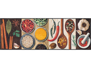 Fußmatte mit verschiendenen Gewürzen in Brauntönen