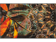 Fußmatte mit Blattformen und Mandala