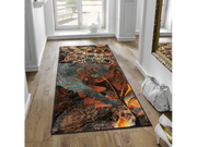 Läufer mit Tiger, Blattformen und Mandala im Flur