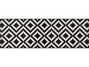 schwarz-weiß gemusterte Fußmatte