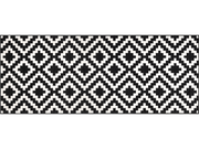 schwarz-weiß gemusterte Fußmatte