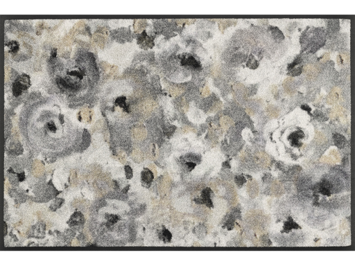 FuĂmatte mit dezenten grau-gelben BlĂŒten