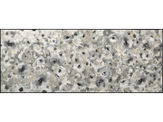 Fußmatte mit dezenten grau-gelben Blüten