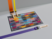Fußmatte mit buntem geometrischem Muster