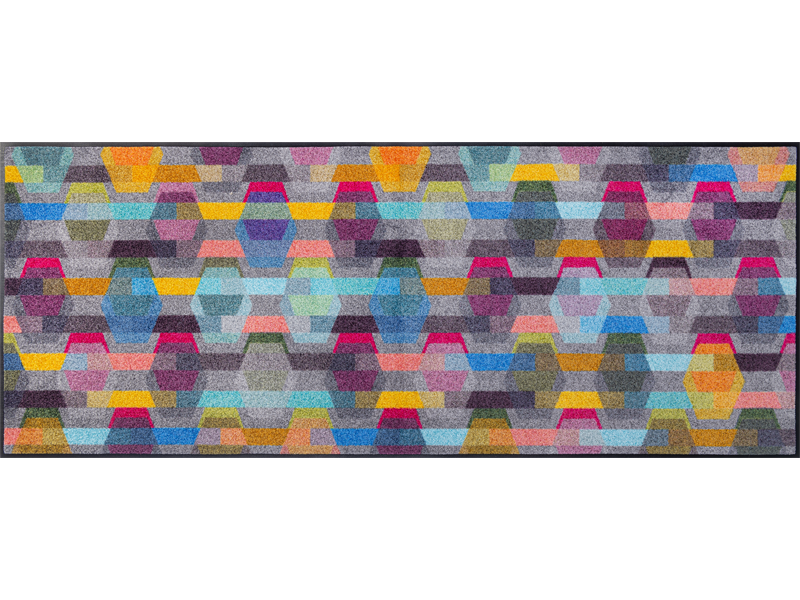 Fußmatte mit buntem geometrischem Muster