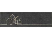 Fußmatte in grau mit gezeichneten Häusermotiven