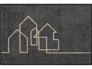 Fußmatte in grau mit Häusermotiv