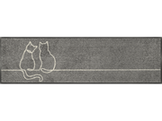 Fußmatte mit Katzenformen in grau