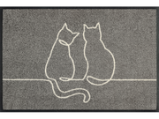 Fußmatte mit Katzenformen in grau