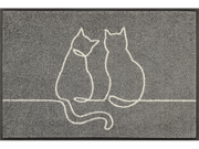 Fußmatte mit Katzenformen in grau